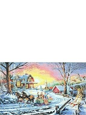 Dimensions Pleasures of Winter Counted Cross Stitch Kit Victorian Snow Horse New